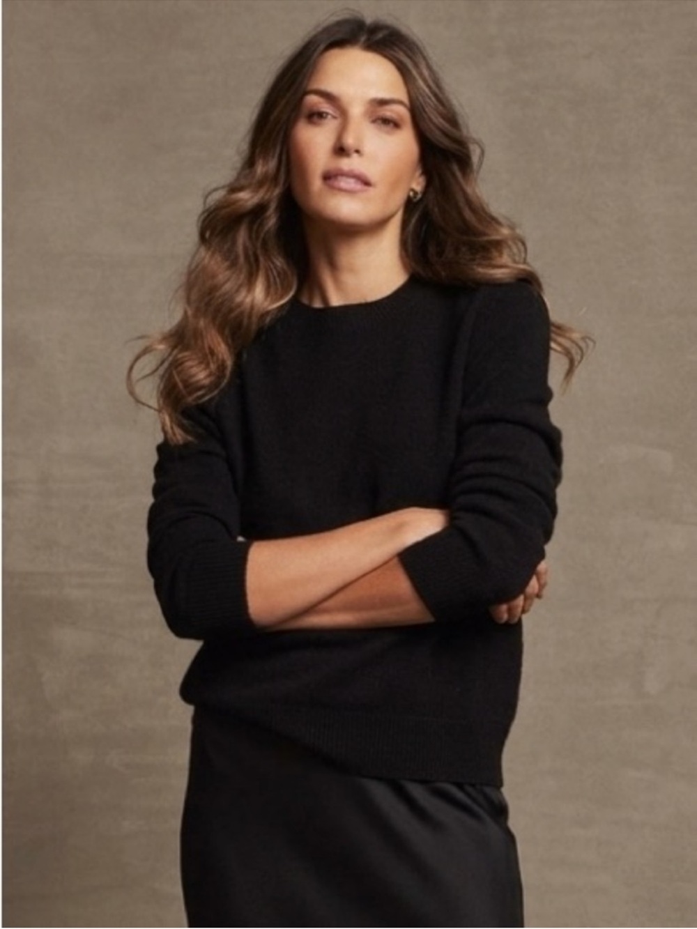 Anthropologie Black Cashmere Pullover Long Sleeve Sweater